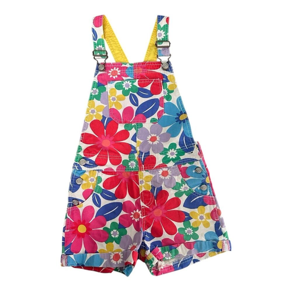 Boden Kids Floral Overalls